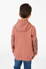 Boy's Printed Hood Sweatshirt With Kangaroo Pocket