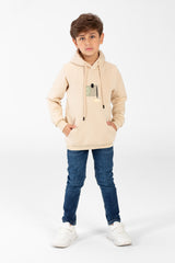 Boy's Sweatshirt With Hood And Print