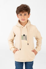 Boy's Sweatshirt With Hood And Print