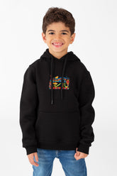 سويت شيرت للأولاد مطبوع عليه طبعة وجيب أمامي