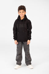 هودي أساسي للأولاد بأكمام طويلة وجيب الكنغر