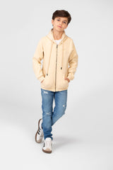 سويت شيرت طماطم للأولاد بسحاب كامل وأكمام طويلة