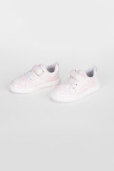 Girl's Flat Sole Faux Leather Multi Color Sneaker