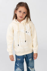 Girl's Long Sleeved Hooded Sweatshirt