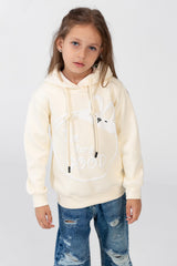 Girl's Long Sleeved Hooded Sweatshirt