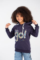 Girl's Hoodie Front Unique Printed Padded Sweatshirt
