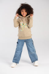 Girl's Hoodie Front Unique Printed Padded Sweatshirt