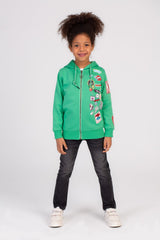 Girl's Front Printed Padded Hooded Cozy In Style Sweatshirt