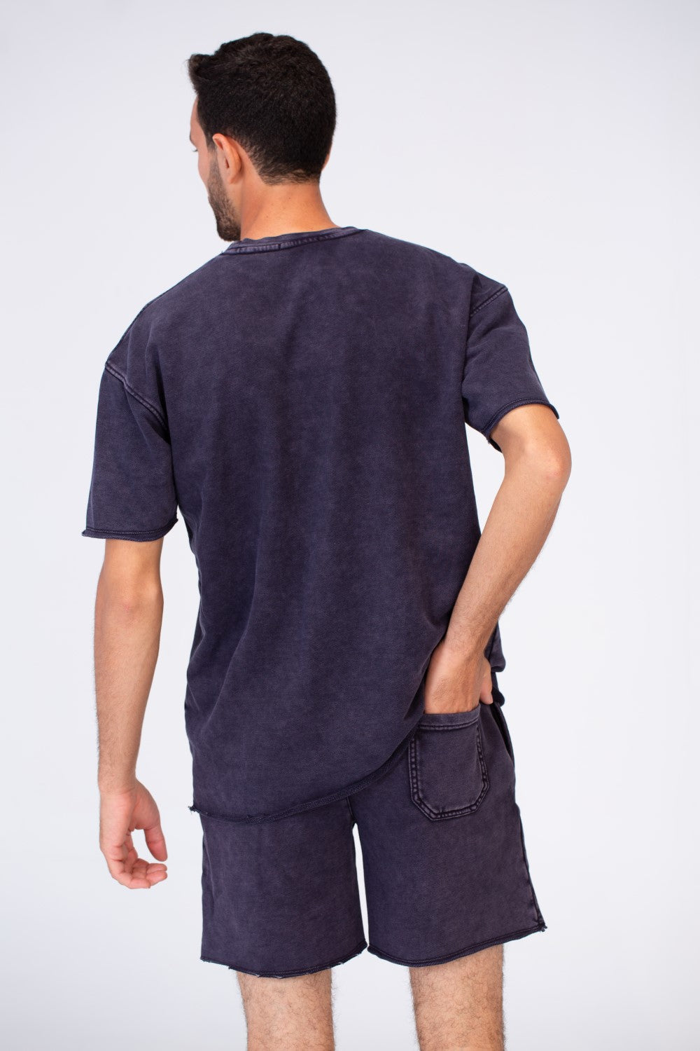 تي شيرت ميلتون رجالي كاجوال كبير الحجم مصنوع من قماش قابل للتهوية