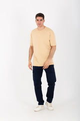 Mens Oversize Basic Plain T-shirt With Short Sleeves And A Round Neck