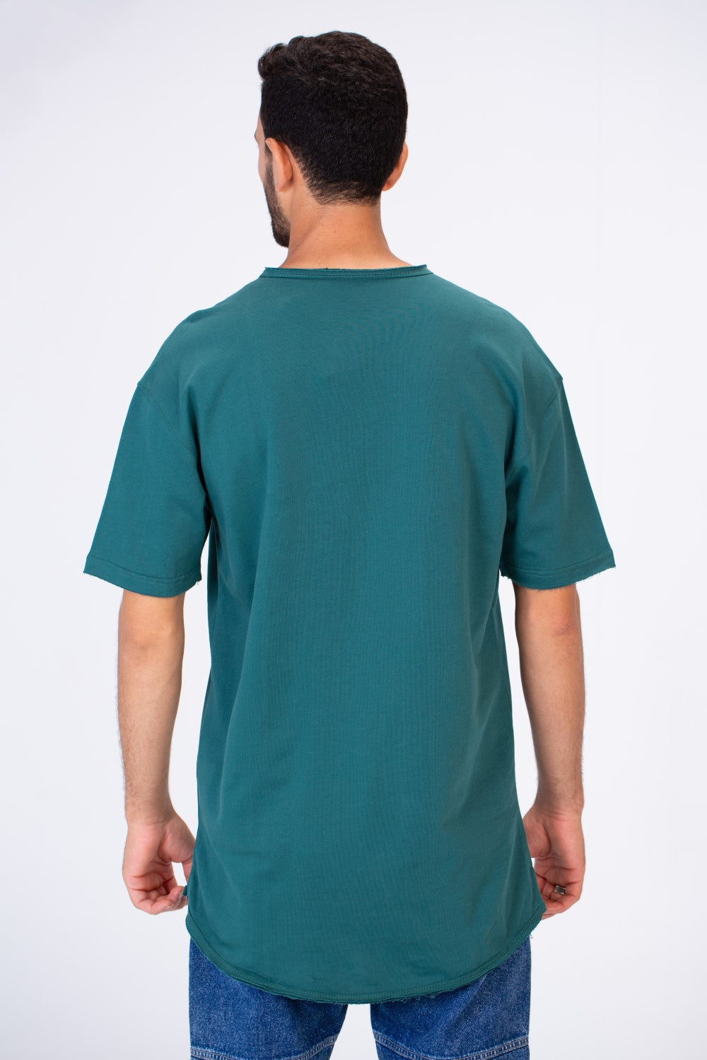 Mens Oversize Basic Plain T-shirt With Short Sleeves And A Round Neck