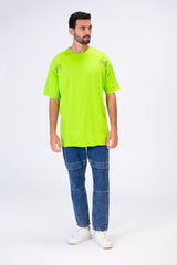 Mens Round Oversize Basic Plain T-shirt With A Modern Fit