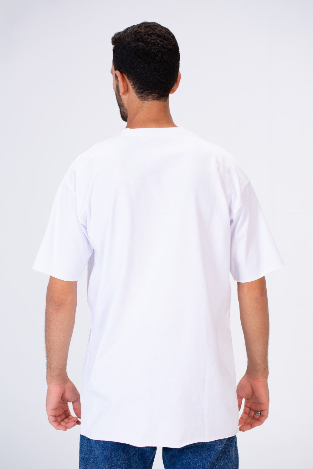 Mens Round Oversize Basic Plain T-shirt With A Modern Fit