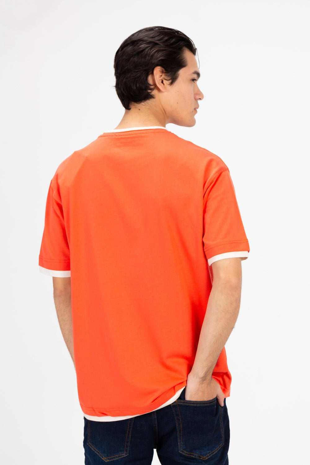 تي شيرت رجالي كبير الحجم بأكمام نصفية ورقبة دائرية