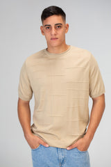 Mens Slim Fit Trico T-Shirt with Short Sleeves And Crew Neck