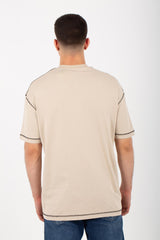 Mens Basic Oversize T-shirt With Round Neck And Short Sleeves