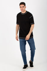 Mens Basic Oversize T-shirt With Round Neck And Short Sleeves