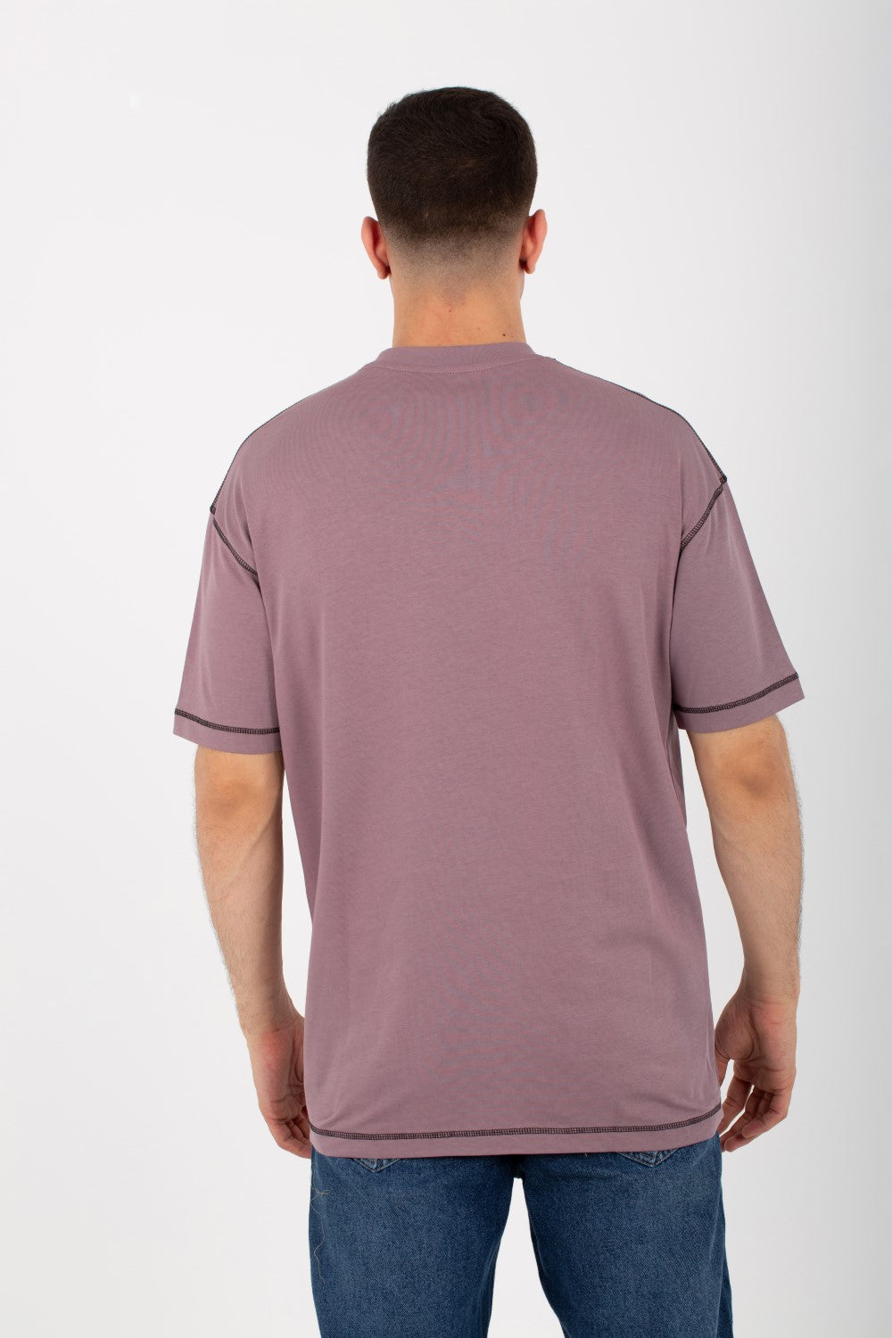 Mens Basic Oversize T-shirt With Round Neck And Short Sleeves