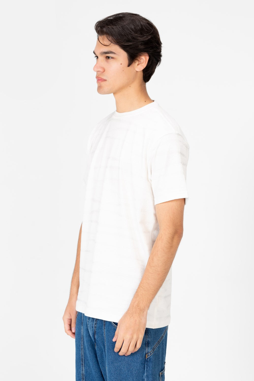 تي شيرت رجالي أساسي بأكمام نصفية ورقبة دائرية