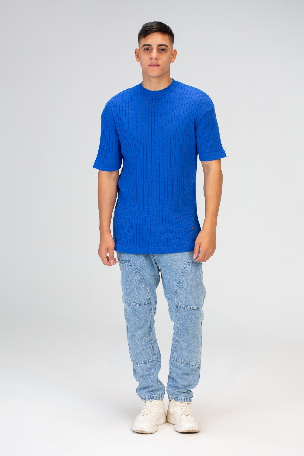 Mens Plain slim fit half sleeves Trico T-shirt With Round Neck