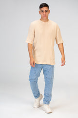 Mens Plain slim fit half sleeves Trico T-shirt With Round Neck