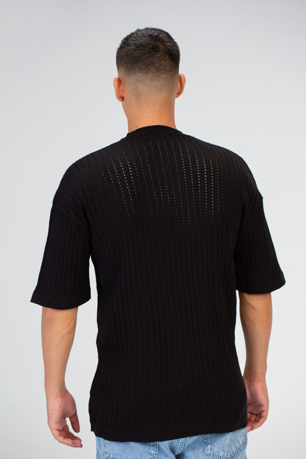 Mens Plain slim fit half sleeves Trico T-shirt With Round Neck