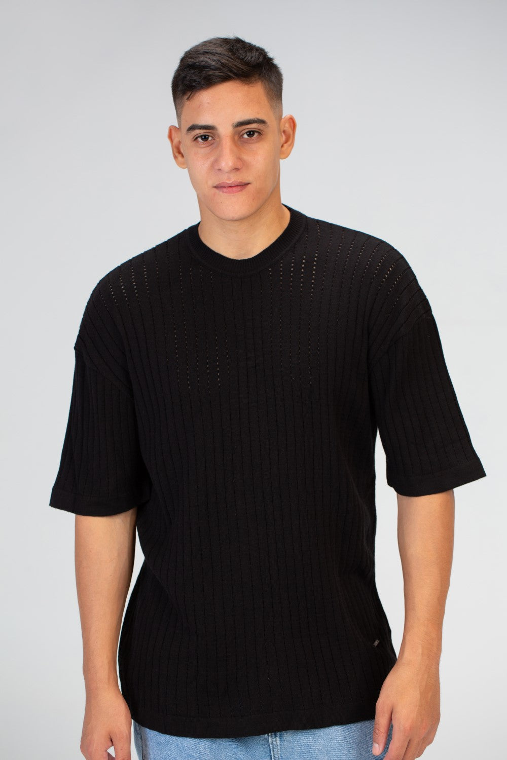 Mens Plain slim fit half sleeves Trico T-shirt With Round Neck