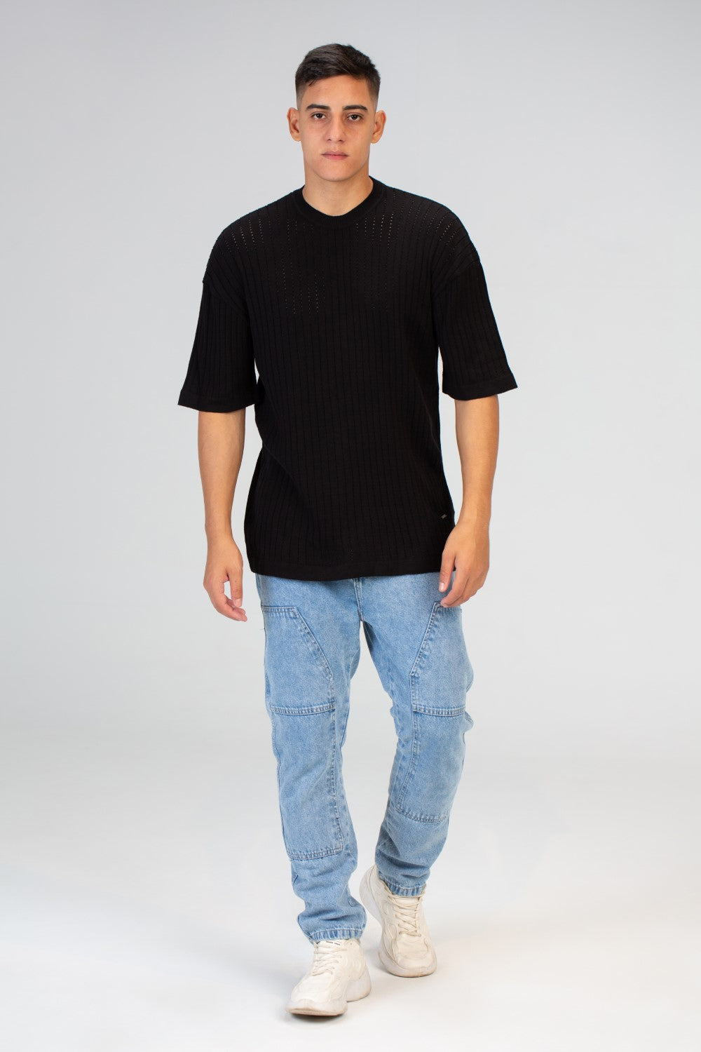 Mens Plain slim fit half sleeves Trico T-shirt With Round Neck