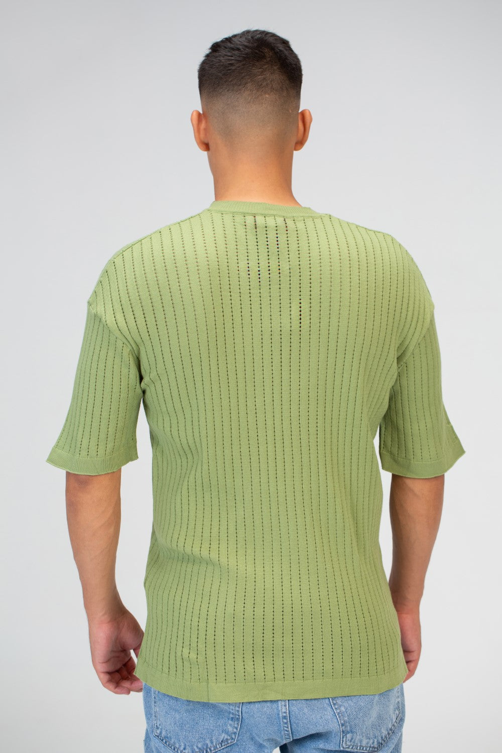 Mens Plain slim fit half sleeves Trico T-shirt With Round Neck