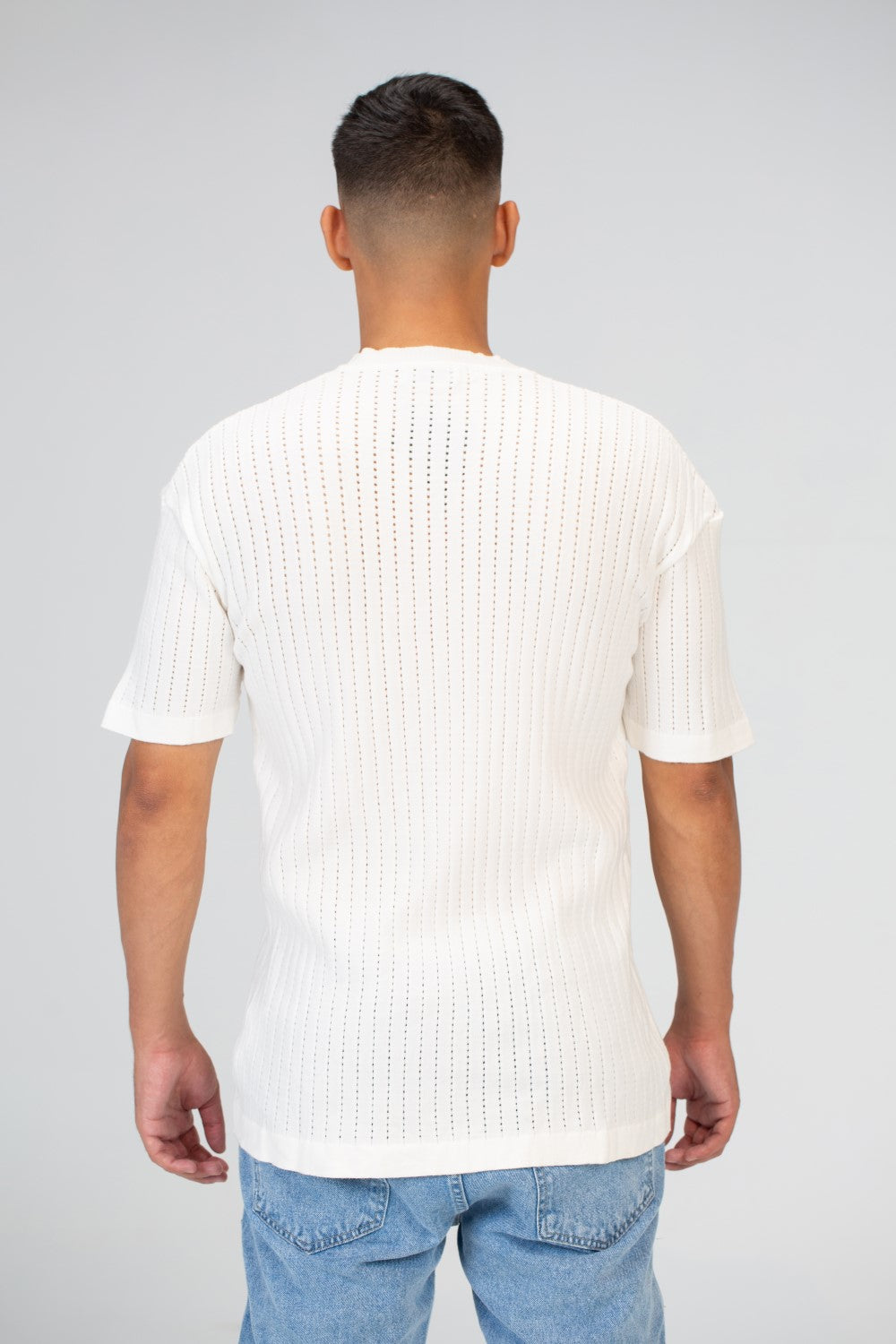 Mens Plain slim fit half sleeves Trico T-shirt With Round Neck