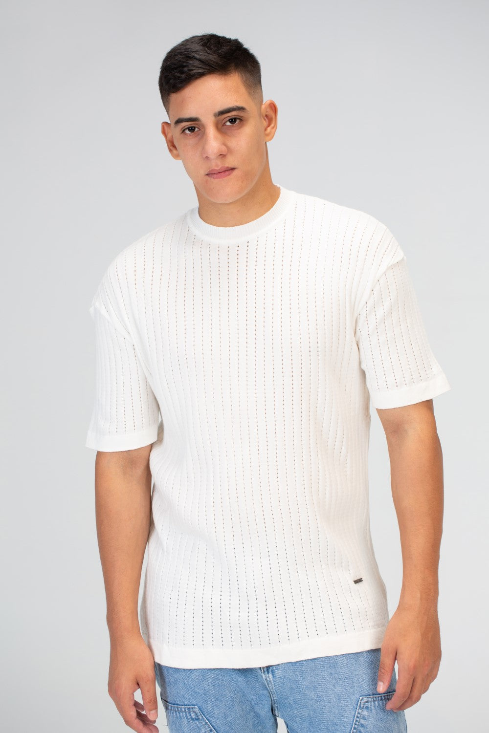 Mens Plain slim fit half sleeves Trico T-shirt With Round Neck