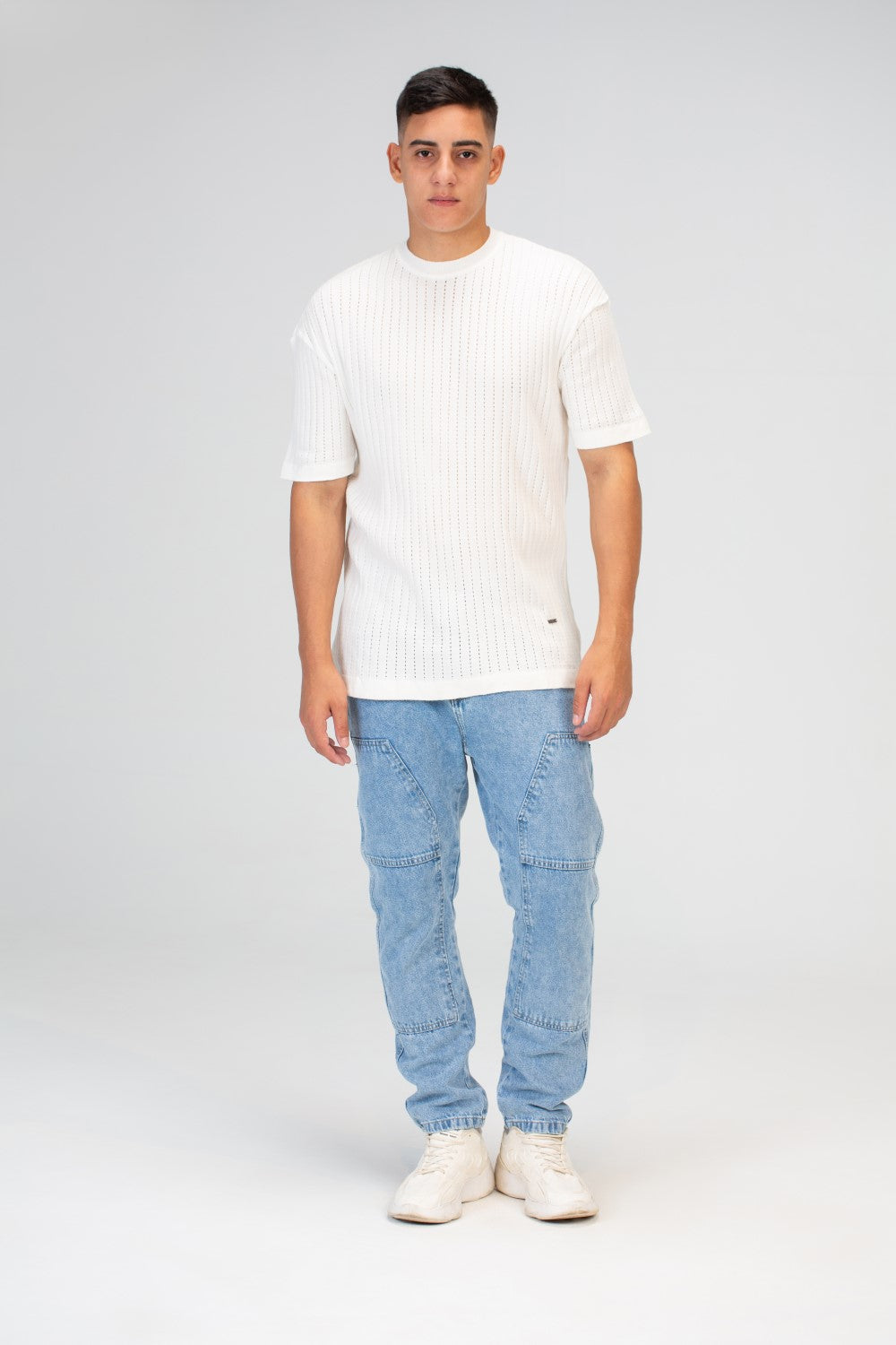 Mens Plain slim fit half sleeves Trico T-shirt With Round Neck