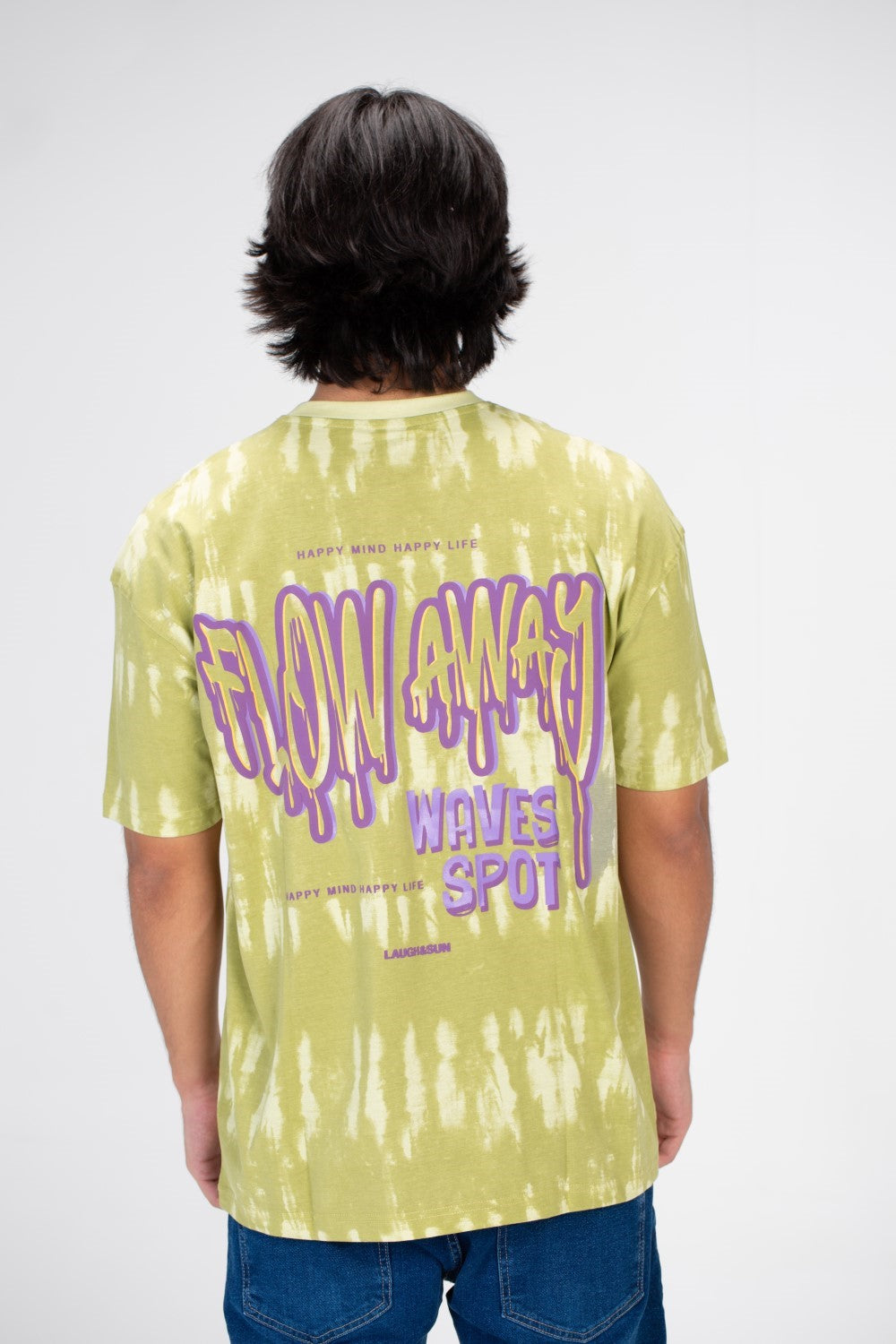 تي شيرت رجالي كبير الحجم مطبوع برقبة دائرية وأكمام قصيرة