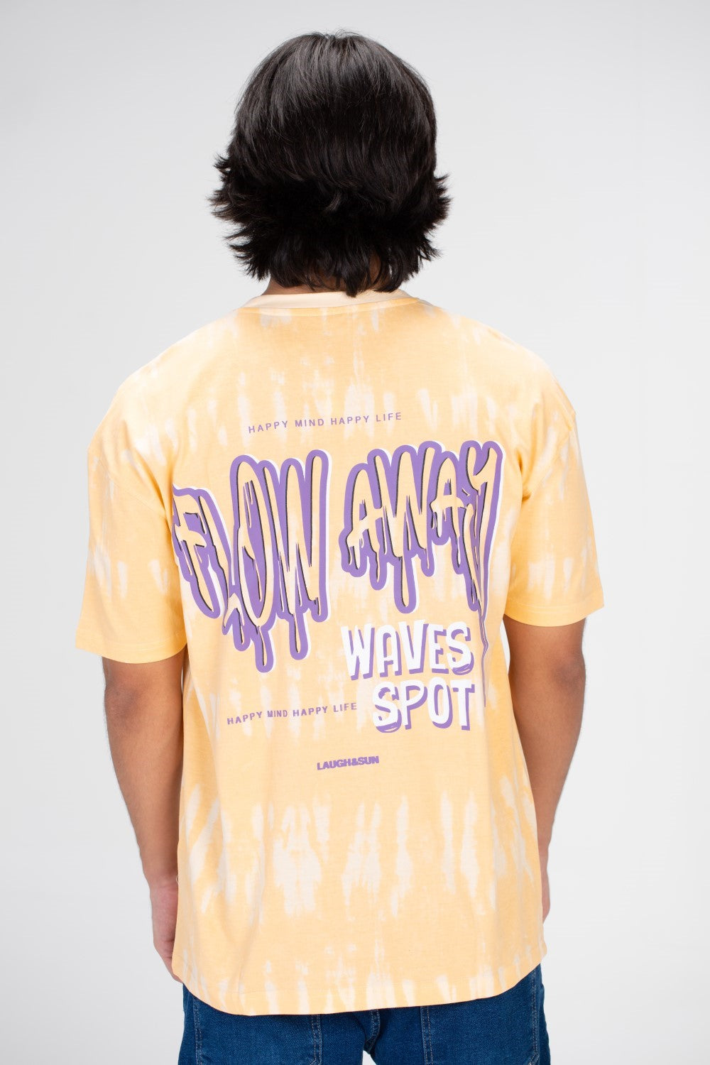 تي شيرت رجالي كبير الحجم مطبوع برقبة دائرية وأكمام قصيرة