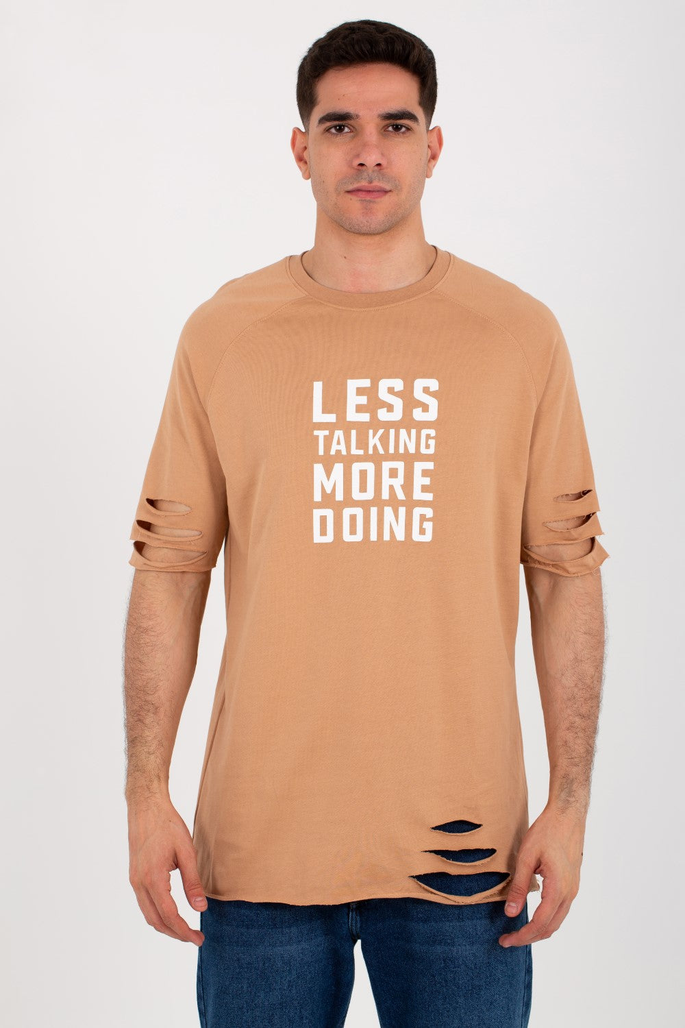 Mens Oversize Short Sleeved T-shirt Made Of Summer Melton Material