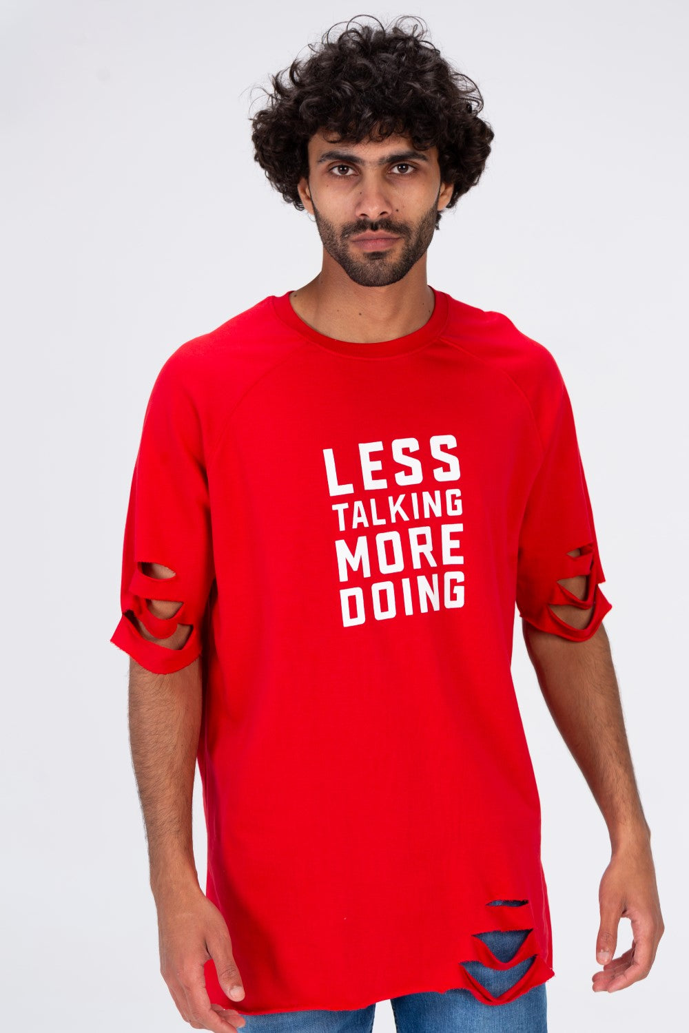 Mens Oversize Short Sleeved T-shirt Made Of Summer Melton Material