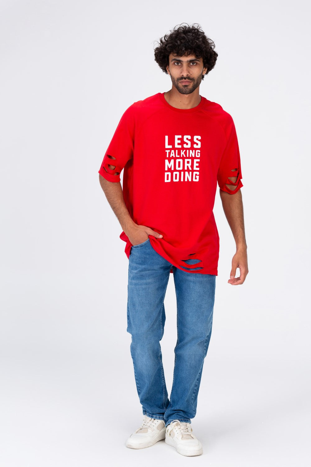 Mens Oversize Short Sleeved T-shirt Made Of Summer Melton Material