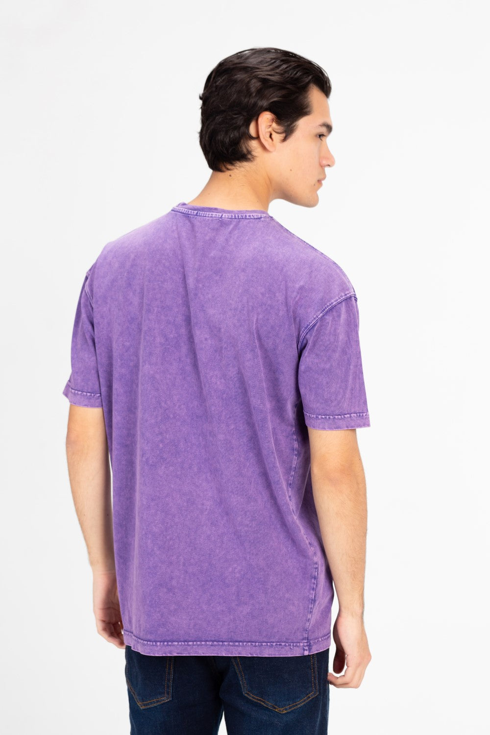 تي شيرت رجالي كبير الحجم مطبوع ومغسول