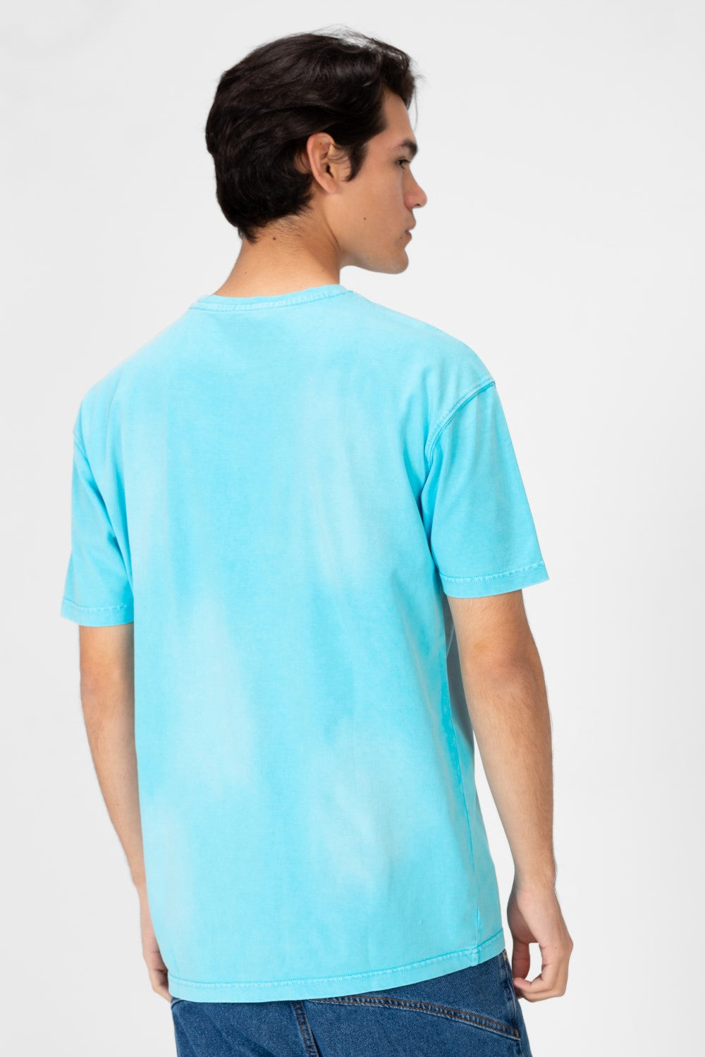 تي شيرت رجالي مطبوع بأكمام نصفية كبيرة الحجم