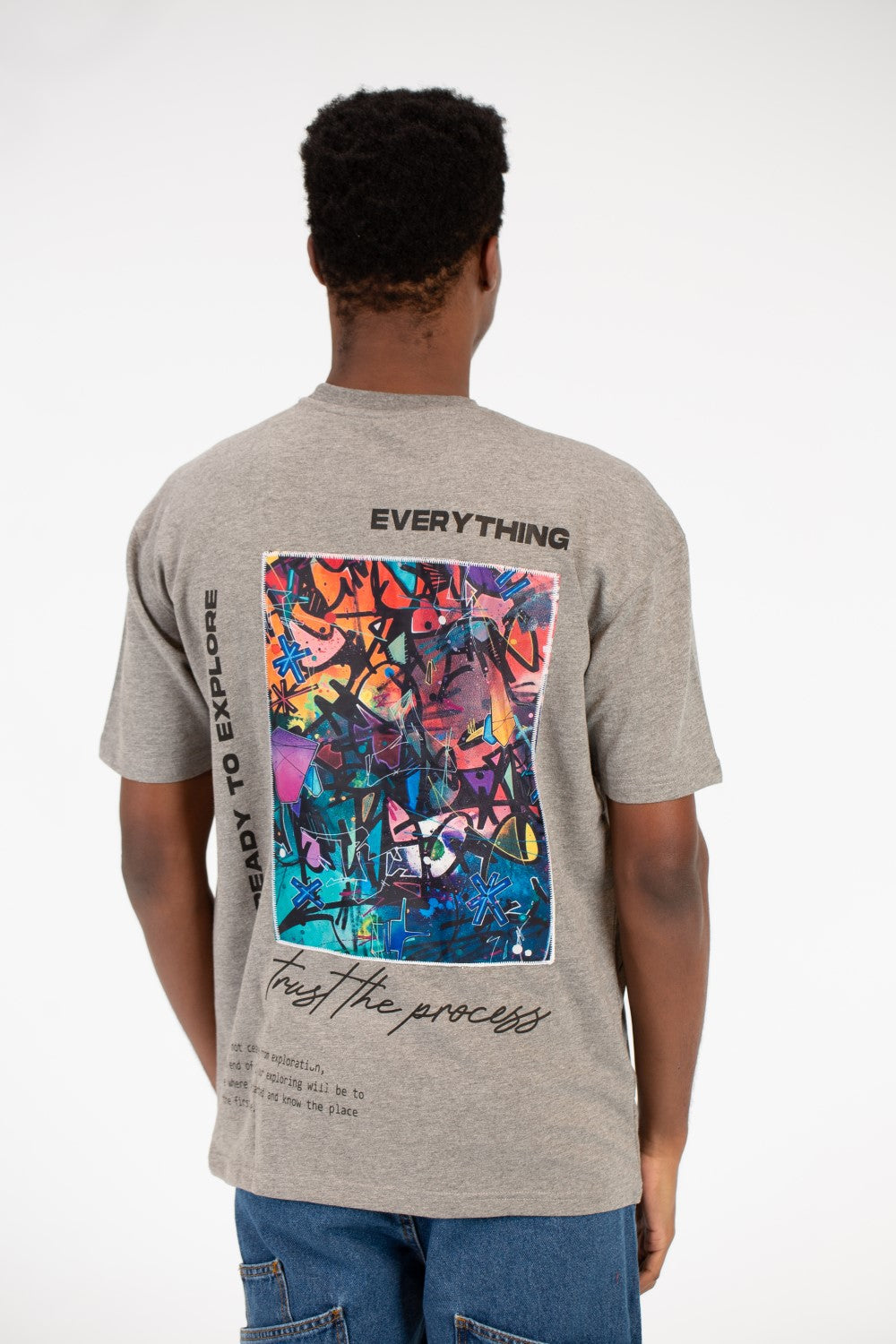 Men's Milton Graphic Print Crew Neck Oversize T-Shirt