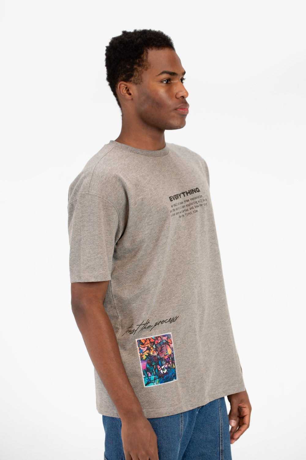 Men's Milton Graphic Print Crew Neck Oversize T-Shirt