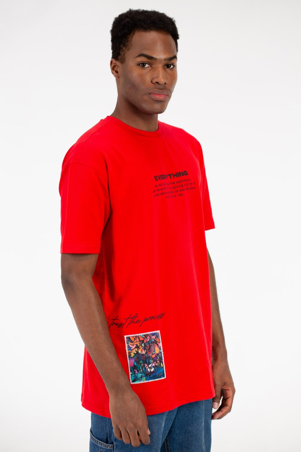 Men's Milton Graphic Print Crew Neck Oversize T-Shirt