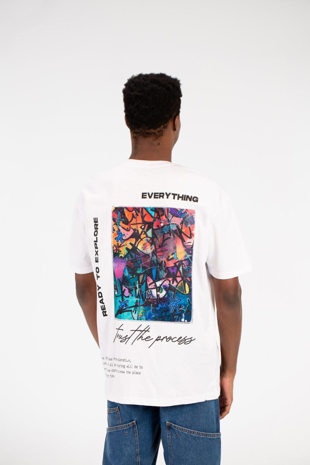 Men's Milton Graphic Print Crew Neck Oversize T-Shirt