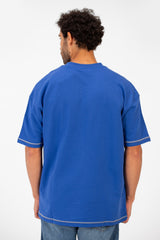 Men's Summer Regular Fit Round Neck Short Sleeves Front Text Print T-shirt