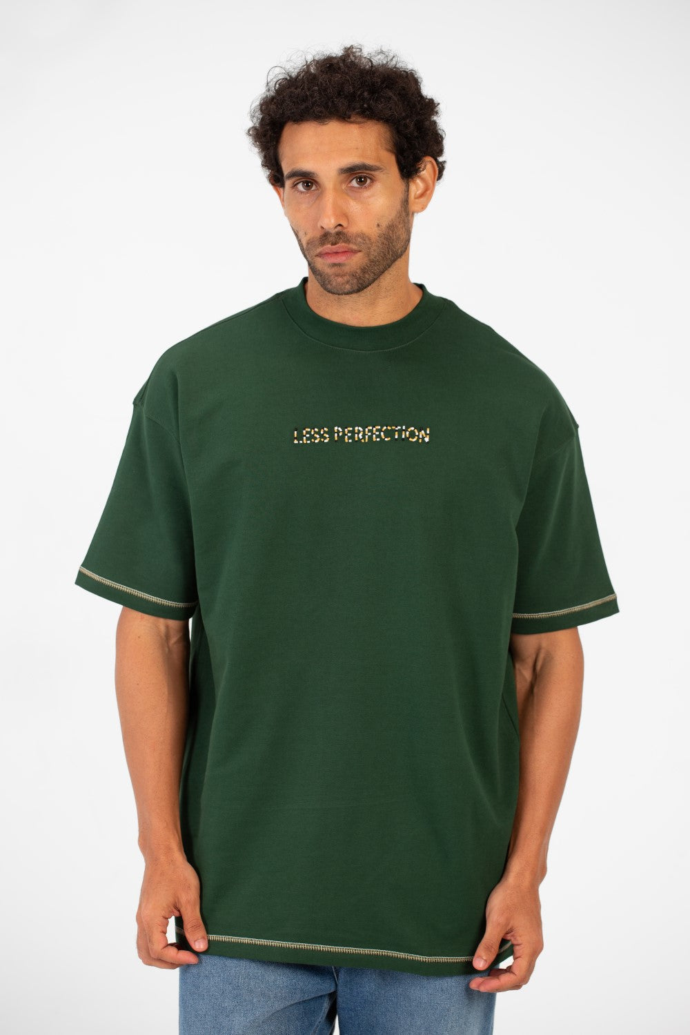 Men's Summer Regular Fit Round Neck Short Sleeves Front Text Print T-shirt