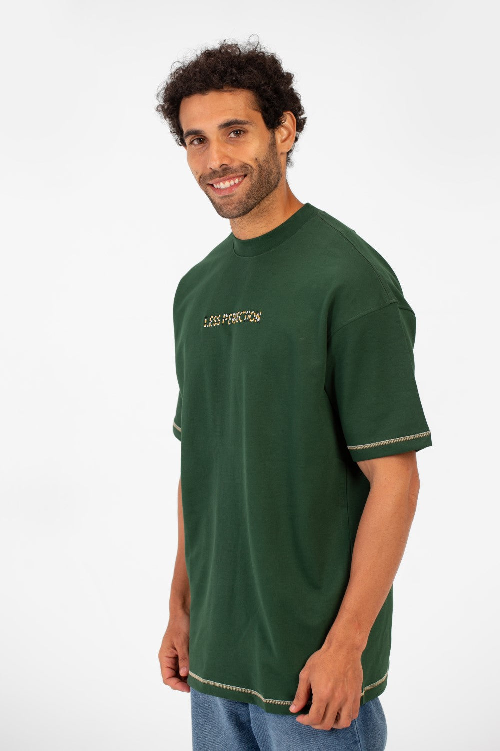 Men's Summer Regular Fit Round Neck Short Sleeves Front Text Print T-shirt