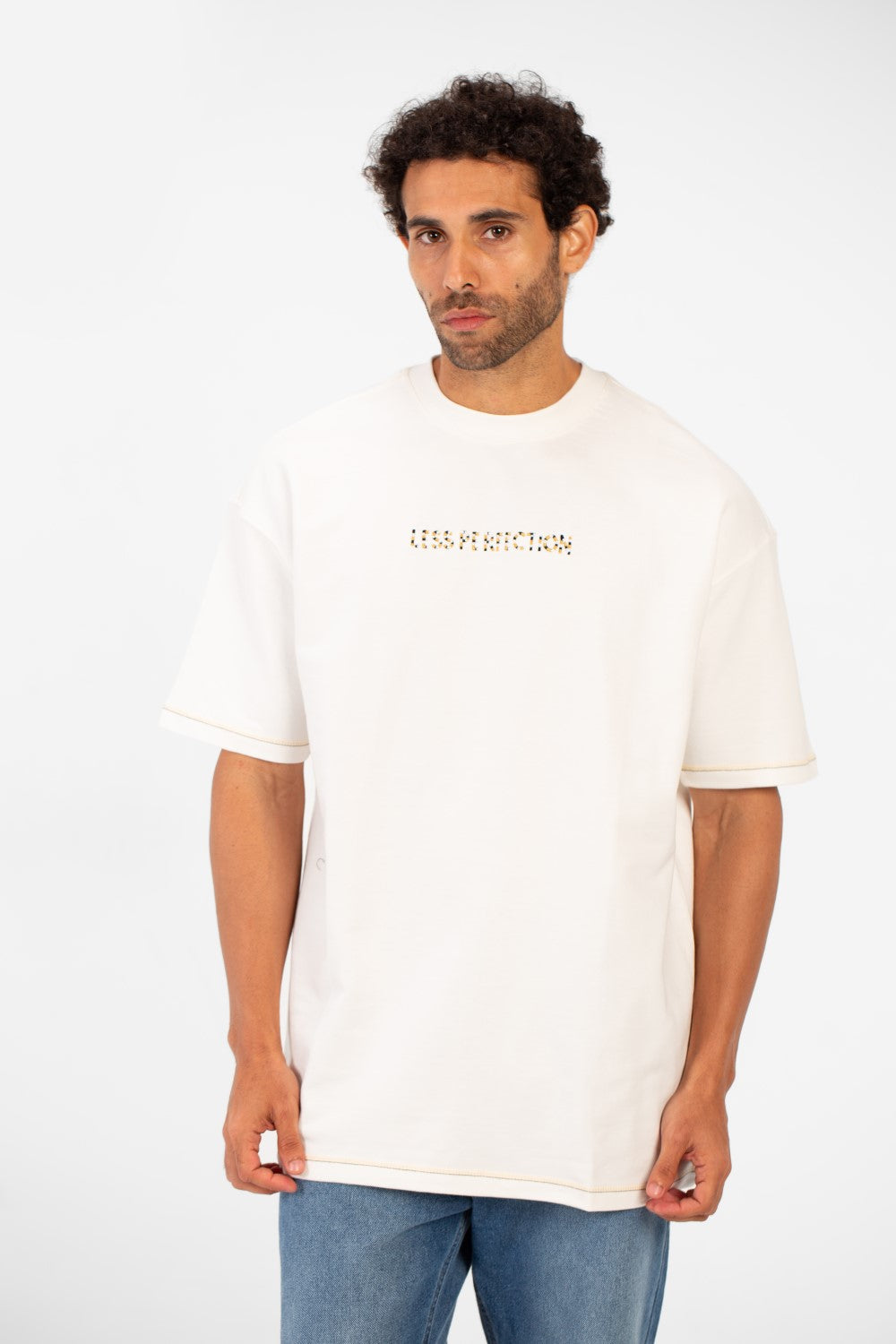 Men's Summer Regular Fit Round Neck Short Sleeves Front Text Print T-shirt