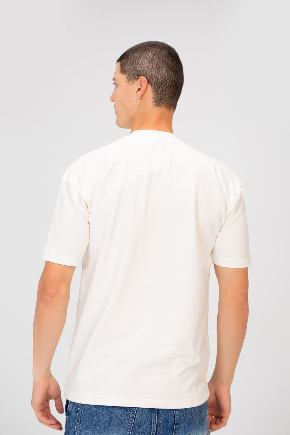 Men's Summer Melton Graphic Print Short Sleeve Oversized Half Sleeve T-Shirt