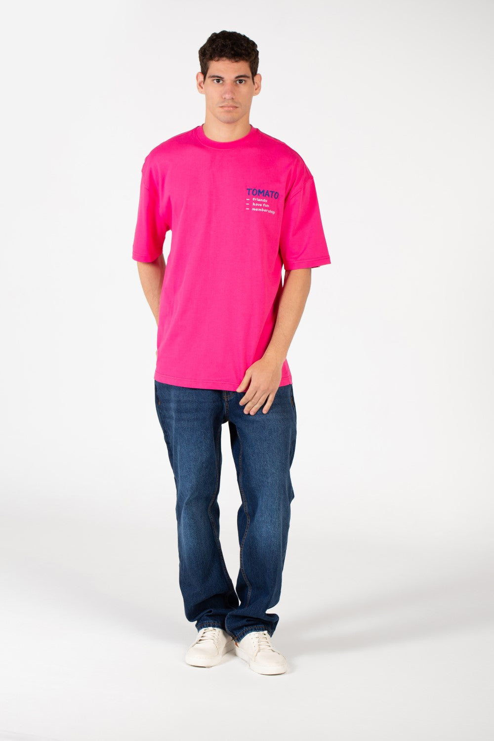 تي شيرت رجالي مطبوع عليه طماطم كبير الحجم