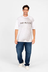 Men's Oversize Printed Round Neck T-Shirt